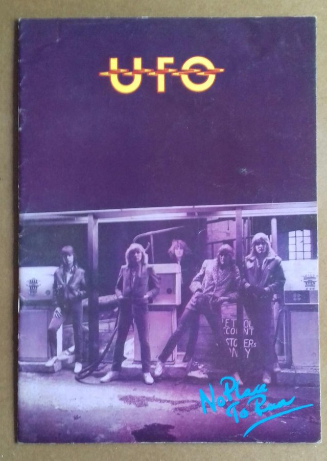 Preview of the first image of 1980 UFO ‘No Place To Run’ UK Tour Programme..