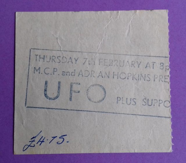 Image 2 of 1980 UFO ‘No Place To Run’ UK Tour ticket stub.
