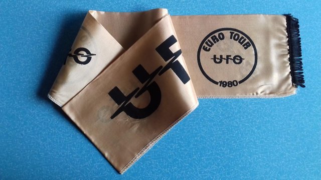 Preview of the first image of 1980 UFO European tour scarf..