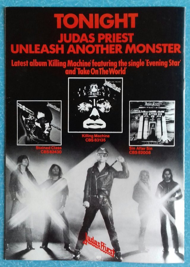 Image 3 of 1979 Judas Priest ‘Killing Machine’ World Tour Programme.