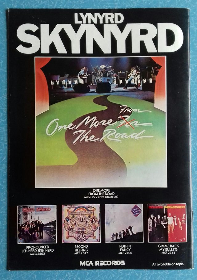 Image 2 of 1977 Lynyrd Skynyrd ‘On The British Road’ Concert Programme.