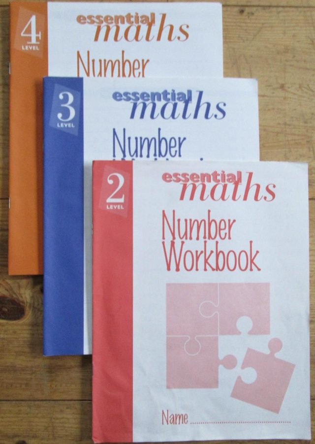 Preview of the first image of Essential Maths Number workbooks (incl P&P).
