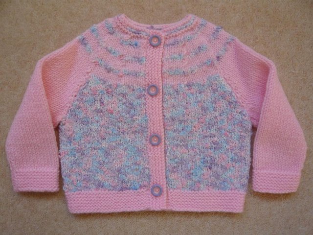Image 2 of Cardigan - baby girl, matinee style, brand new, hand knitted