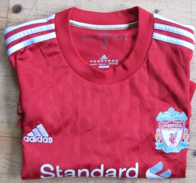 Preview of the first image of Adidas Liverpool home jersey 2012 Size XL (Incl P&P).