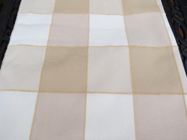 Image 2 of Fabric Remnant Check Design in Cream Colours