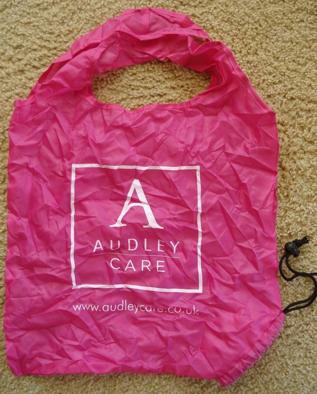 Image 3 of NEW  PINK “AUDLEY” FOLDING PACKAWAY SHOPPER BAG FOR HANDBAG