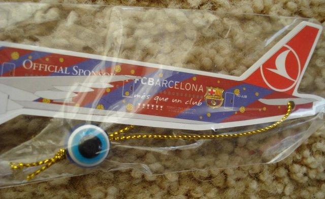 Image 3 of NEW 1 x TURKISH AIRLINES BOOKMARK WITH NAZAR BONCUK CHARM
