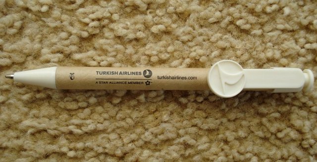 Preview of the first image of NEW 1 x TURKISH AIRLINES RECYCLED & RECYCLABLE BALLPOINT PEN.