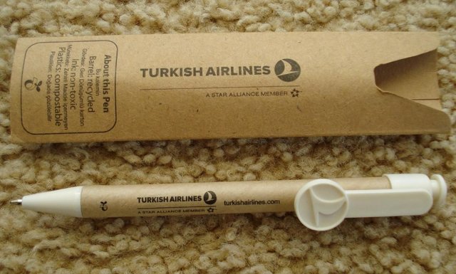 Image 2 of NEW 1 x TURKISH AIRLINES RECYCLED & RECYCLABLE BALLPOINT PEN