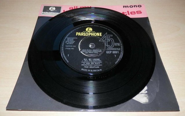 Image 3 of Original Beatles EP 1st UK release 'All My Loving'