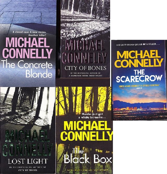 Preview of the first image of 5 Michael Connelly Books,Concrete Blonde,City of Bones,Lost.