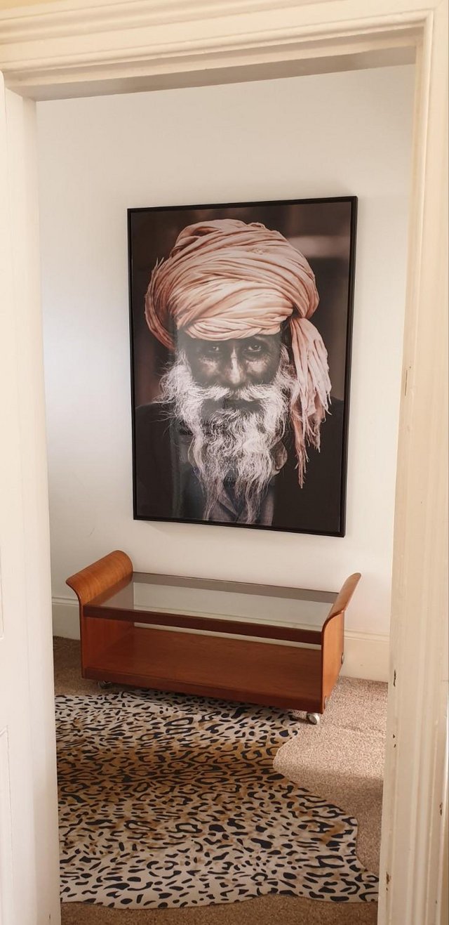 Image 2 of Gorgeous huge glossy Indian man framed art print