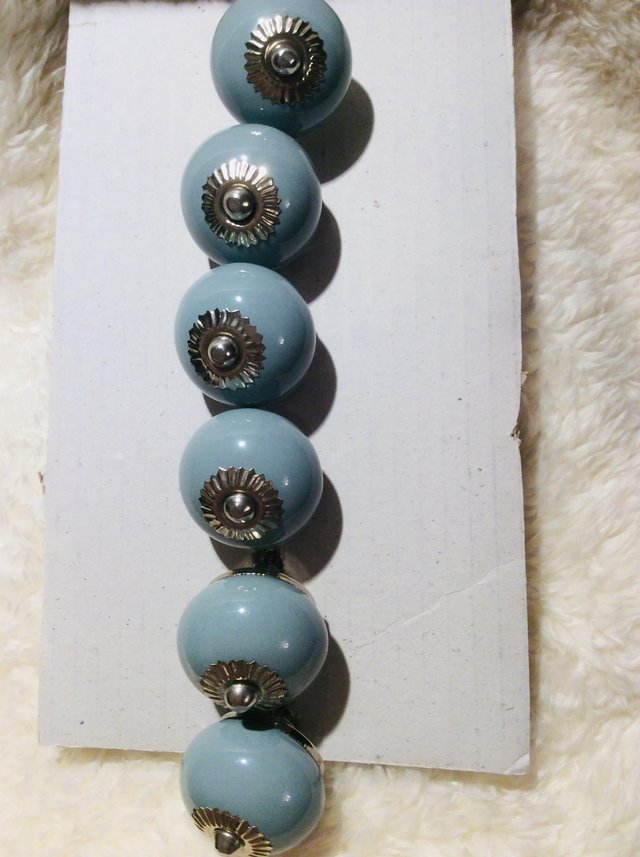 Preview of the first image of ATTRACTIVE DUCK BLUE FURNITURE KNOBS.