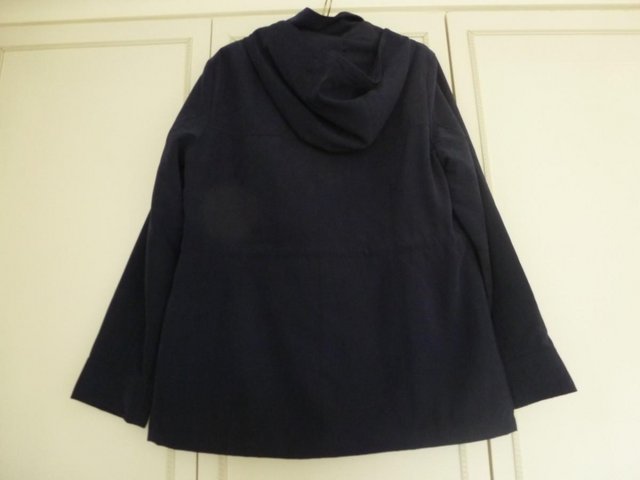 Image 2 of BHS Navy Lightweight Hooded Coat