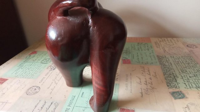 Image 3 of African Rhino wooden carving