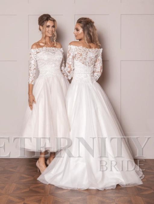 Preview of the first image of Eternity Bridal Dress Size 10 Brand New.