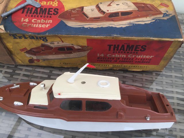Preview of the first image of Tri-ang Thames cabin cruiser.