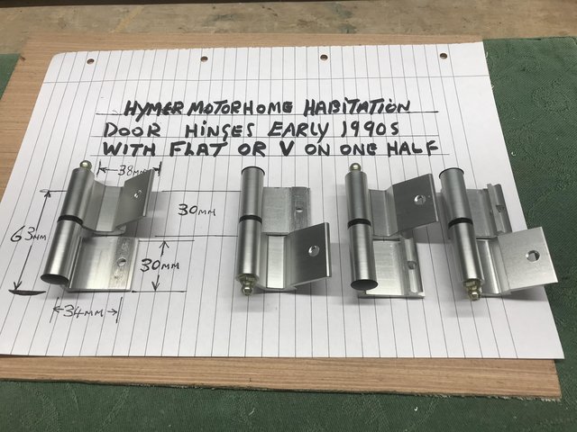 Preview of the first image of Hymer Motorhome habitation door hinges.