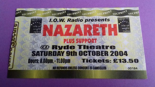 Preview of the first image of Nazareth 2004 concert ticket stubs..