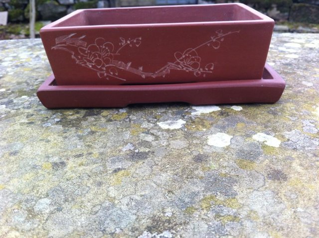 Preview of the first image of Rectangular bonsai dish with stand(77).