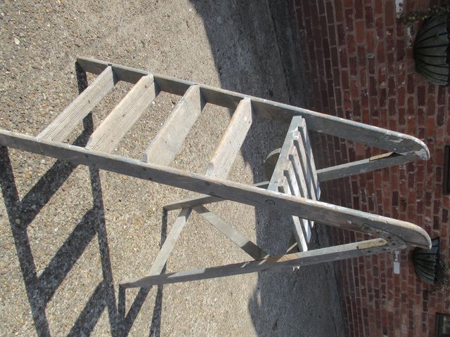 Image 2 of Step ladders wooden very old
