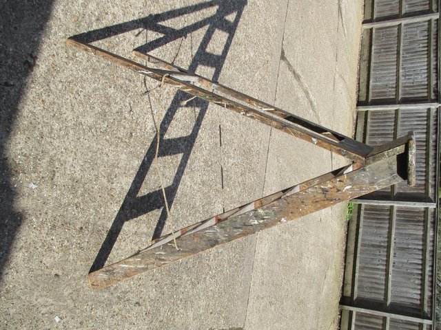 Image 3 of Step ladder old, wooden, full of character- very shabby Chic