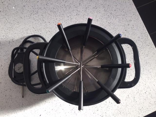 Preview of the first image of Rival Stainless Steel Electric Fondue Pot Set.
