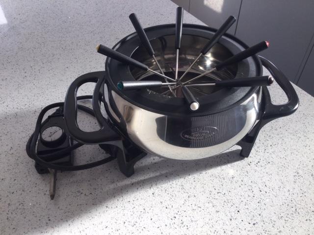 Image 2 of Rival Stainless Steel Electric Fondue Pot Set