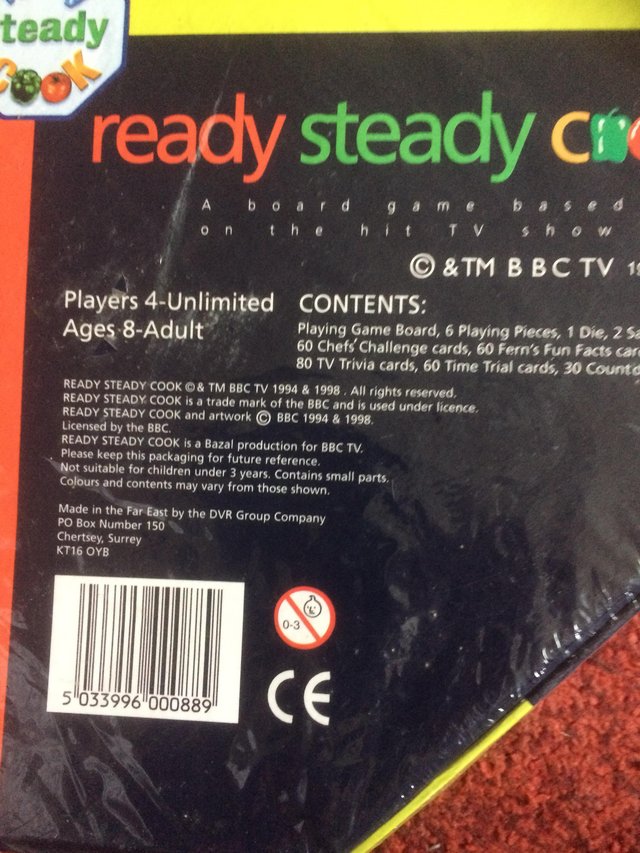 Image 2 of Unused BBC Ready Steady Cook Box/Board Game