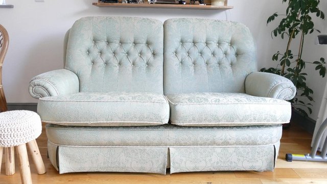 Preview of the first image of BRIDGECRAFT / WADE SETTEE IN VERY GOOD CONDITION.
