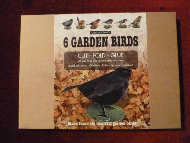 Preview of the first image of NEW 6 Garden Birds card craft kit.