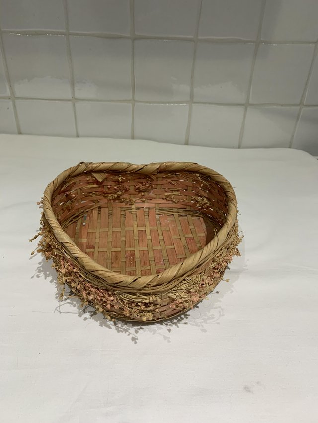 Image 2 of Valentine heart shaped flower decorated basket
