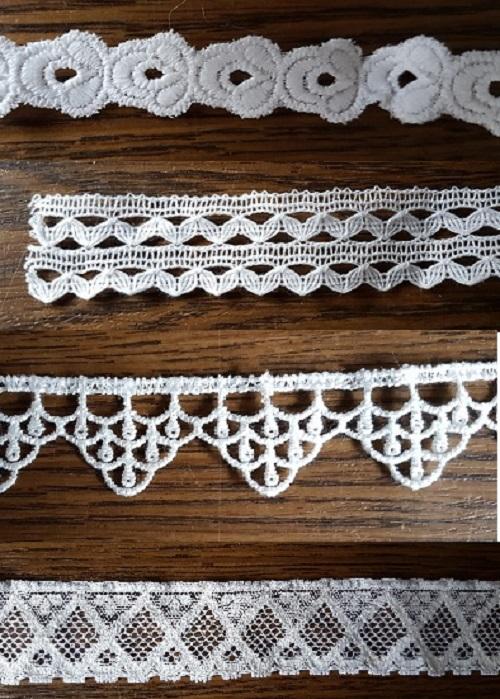 Image 3 of 13 White/cream lacy trimmings/edgings - haberdashery