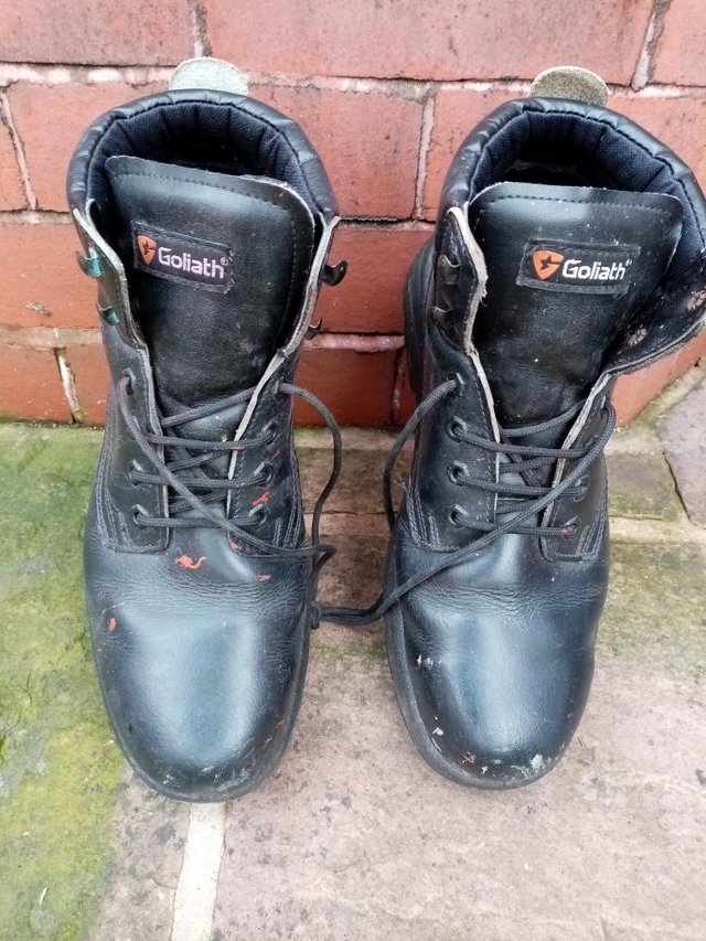 Image 3 of STEEL TOE-CAPPED BOOTS – SIZE 10