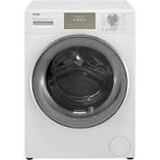 Preview of the first image of HAIER 12KG WHITE WASHER-1400RPM-STEAM SETTING-DIRECT MOTOR.