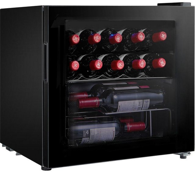 Preview of the first image of ESSENTIAL 15 BOTTLE BLACK WINE COOLER-TABLETOP-NEW BOXED.