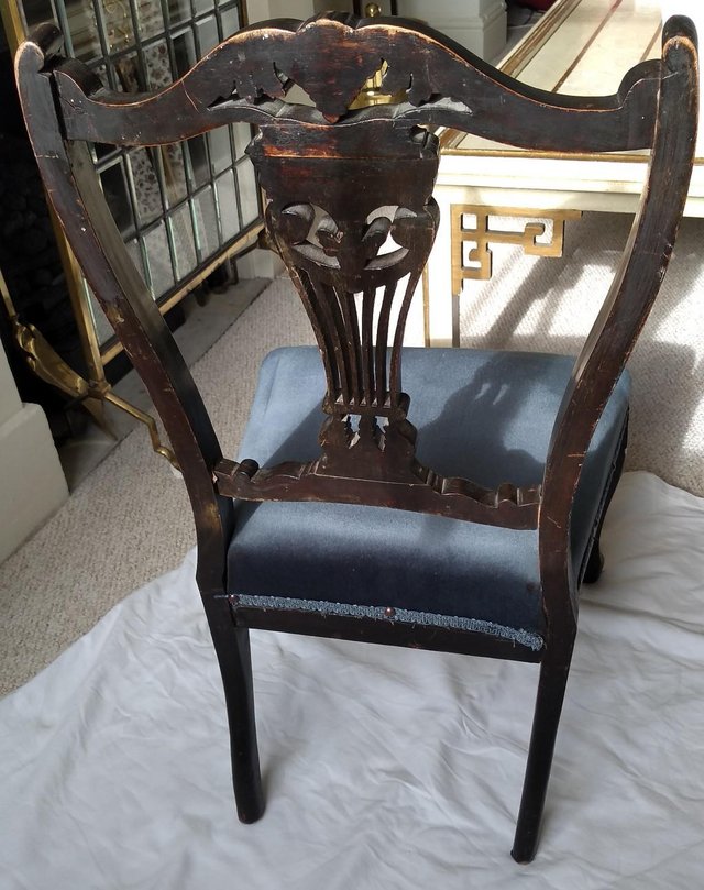 Image 3 of Matched Pair of Antique Victorian/Edwardian Prayer Chairs