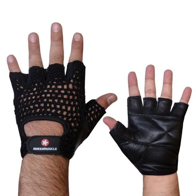 Preview of the first image of Maximuscle Net Training Gloves Weight Lifting Gloves * L/XL.