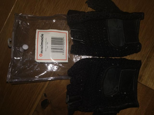 Image 3 of Maximuscle Net Training Gloves Weight Lifting Gloves * L/XL