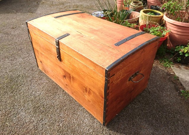 Preview of the first image of Vintage Pine Chest. Plenty Of Character!.