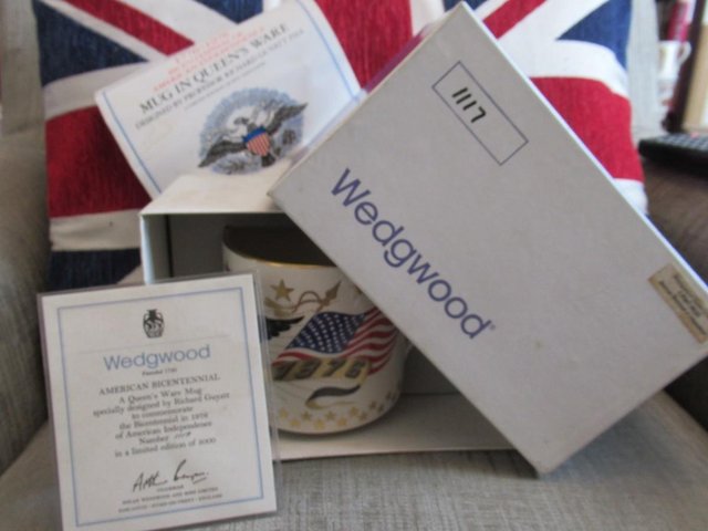 Preview of the first image of Wedgwood American Bicentennial 1976 Tankard BOXED / Limited.