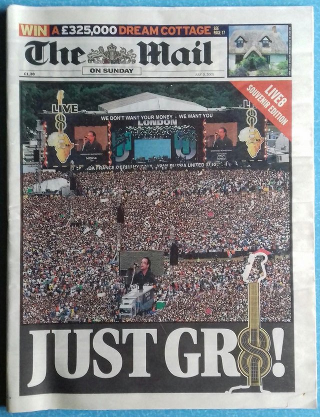 Preview of the first image of The Mail on Sunday - Live 8 Souvenir Edition, July 2005..