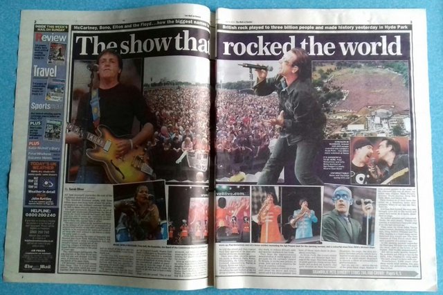 Image 2 of The Mail on Sunday - Live 8 Souvenir Edition, July 2005.