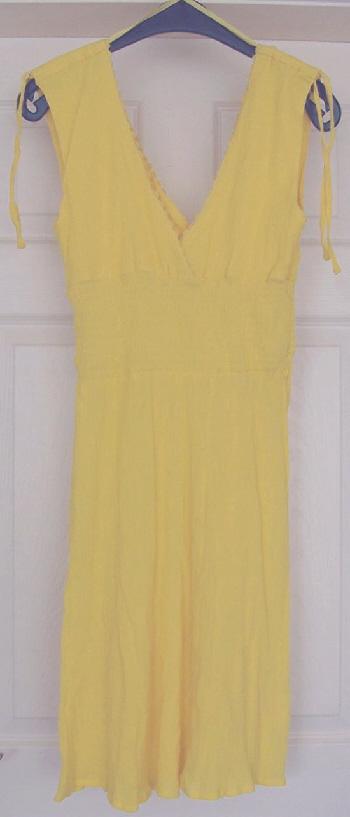 Preview of the first image of PRETTY YELLOW DRESS BY ATMOSPHERE BEACHWEAR - SZ 8/10 B1.