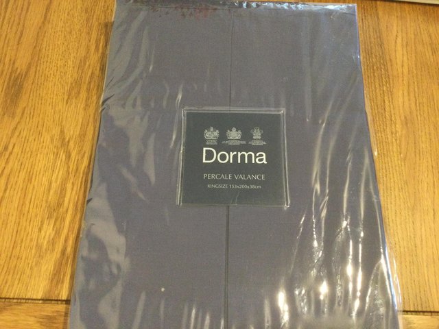 Preview of the first image of Dorma Navy Percale Valance.