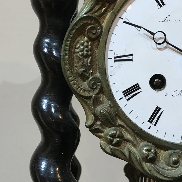 Image 4 of French Portico clock under glass dome
