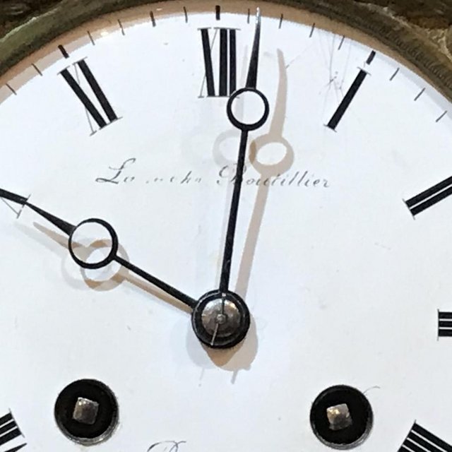 Image 9 of French Portico clock under glass dome