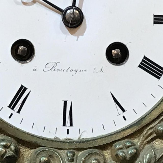 Image 10 of French Portico clock under glass dome