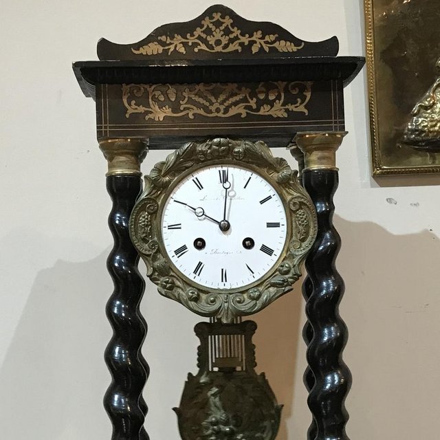 Image 18 of French Portico clock under glass dome