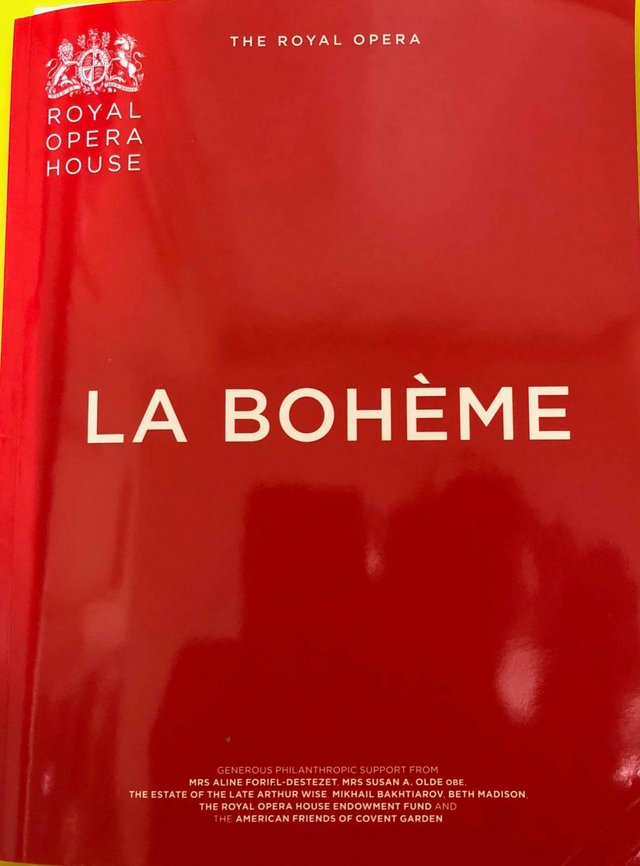 Preview of the first image of La Boheme, Royal Opera House Programme, 2017/18 Season.